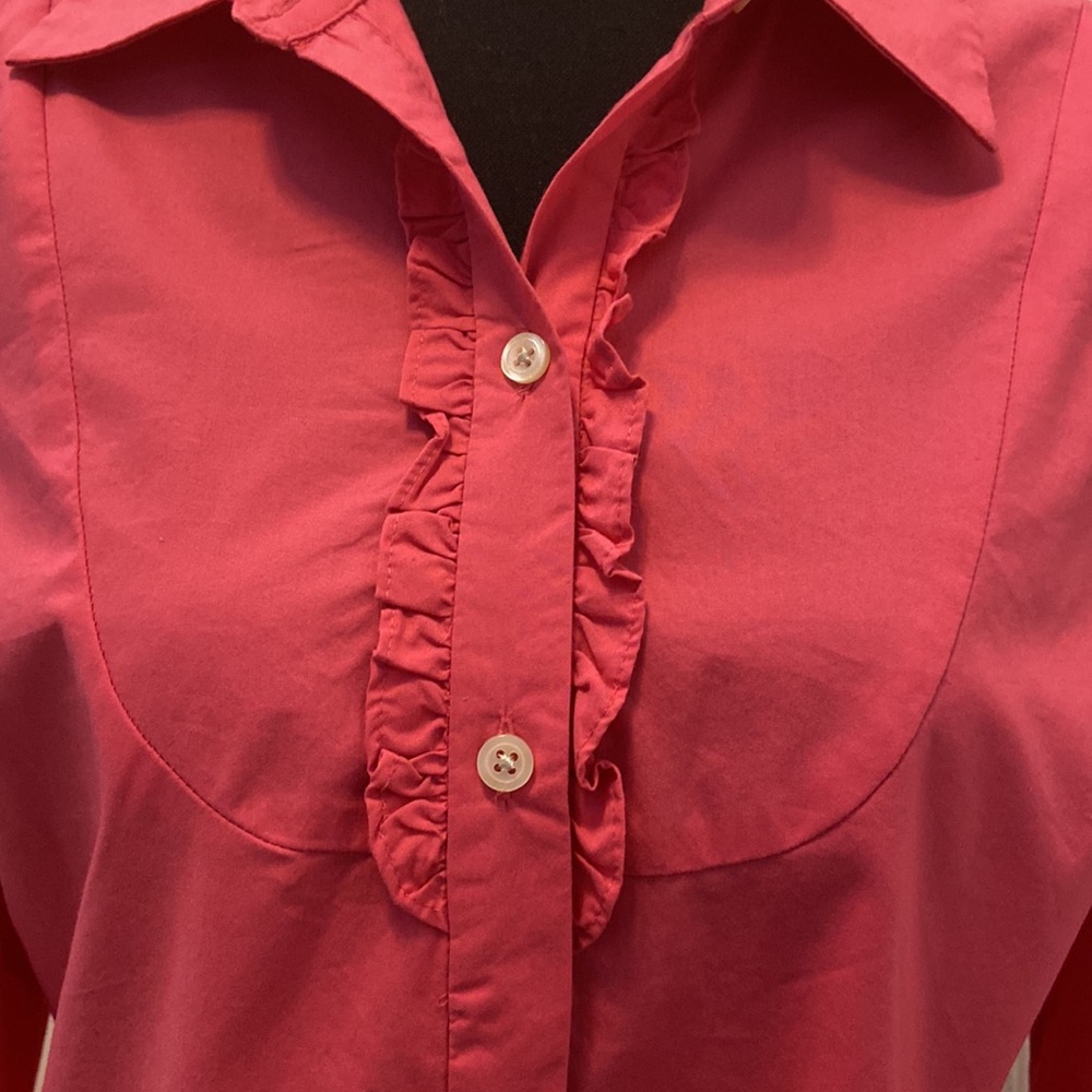Old Navy - Women’s Button Down with Ruffle Accent Blouse - Picture 4 of 7